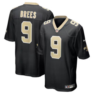 Men's Drew Brees New Orleans Saints #9 Team Game Jersey - Black