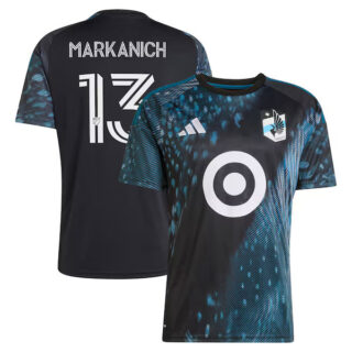 Men's Anthony Markanich Minnesota United FC #13 adidas 2026 The Decade Kit Jersey - Black