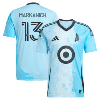 Men's Anthony Markanich Minnesota United FC #13 adidas 2025 CONVERGENCE Jersey - Blue