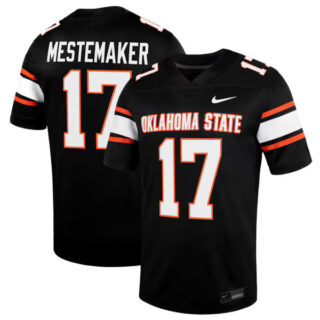 Men's Drew Mestemaker Oklahoma State Cowboys Alternate Game Jersey - Black