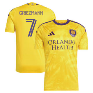 Men's Antoine Griezmann Orlando City SC #7 adidas 2026 Sunken Treasure Kit Jersey - Yellow