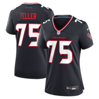 Women's Wyatt Teller Houston Texans #75 Team Game Jersey - Navy