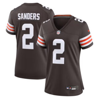 Women's Shedeur Sanders Cleveland Browns #2 Team Game Jersey - Brown