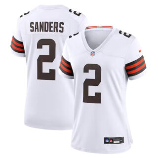 Women's Shedeur Sanders Cleveland Browns #2 Game Jersey - White
