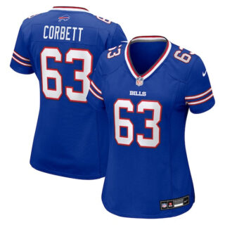 Women's Austin Corbett Buffalo Bills #63 Team Game Jersey - Royal