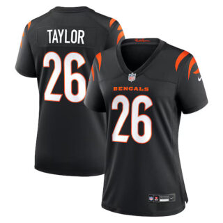 Women's Ja'Sir Taylor Cincinnati Bengals #26 Team Game Jersey - Black