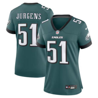 Women's Cam Jurgens Philadelphia Eagles #51 Team Game Jersey - Midnight Green