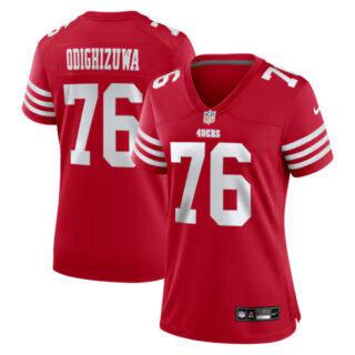 Women's Osa Odighizuwa San Francisco 49ers #92 Team Game Jersey - Scarlet