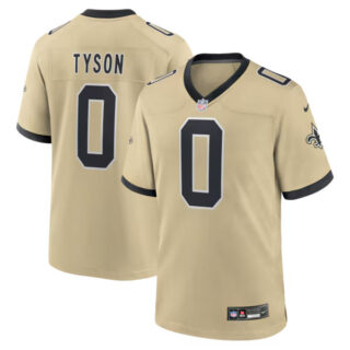 Men's Jordyn Tyson New Orleans Saints #0 2026 NFL Draft First Round Pick No. 8 Alternate Game Jersey - Gold