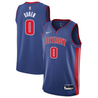 Youth Jalen Duren Detroit Pistons #0 Swingman Jersey - Icon Edition - Blue