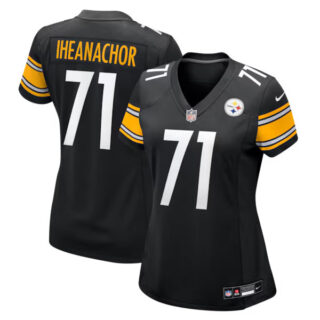 Women's Max Iheanachor Pittsburgh Steelers #71 Team Game Jersey - Black