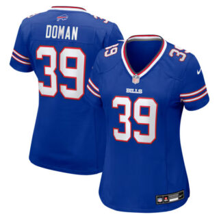 Women's Tommy Doman Buffalo Bills #39 Team Game Jersey - Royal