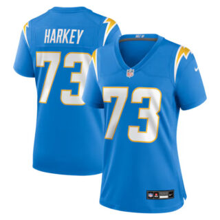 Women's Alex Harkey Los Angeles Chargers #73 Team Game Jersey - Powder Blue