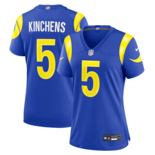 Women's Kamren Kinchens Los Angeles Rams #5 Team Game Jersey - Royal