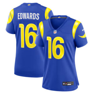 Women's Tru Edwards Los Angeles Rams #82 Team Game Jersey - Royal
