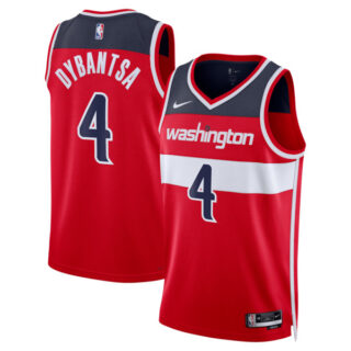 Women's AJ Dybantsa Washington Wizards #4 2026 NBA Draft Swingman Jersey - Icon Edition - Red