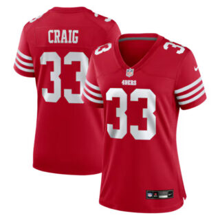 Women's Roger Craig San Francisco 49ers #33 Team Retired Game Jersey - Scarlet