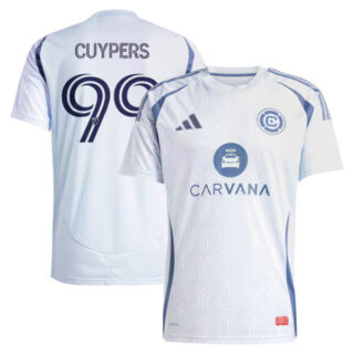 Men's Hugo Cuypers Chicago Fire #9 adidas 2025 The Municipal Kit Jersey - Light Blue