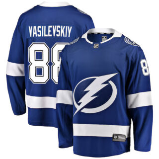 Men's Andrei Vasilevskiy Tampa Bay Lightning #88 Fanatics Home Breakaway Player Jersey - Blue