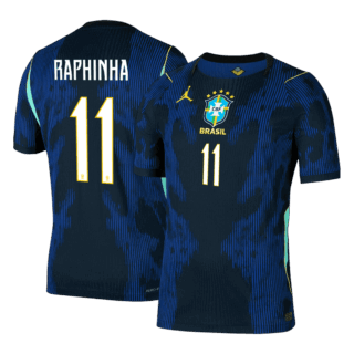 Brazil RAPHINHA #11 Away Soccer Jersey Authentic 2026