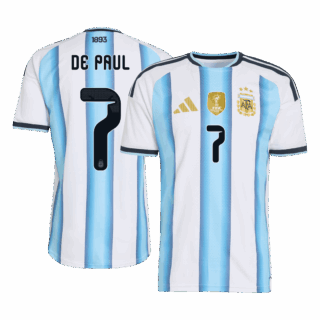 Argentina DE PAUL #7 Home Soccer Jersey Authentic 2026
