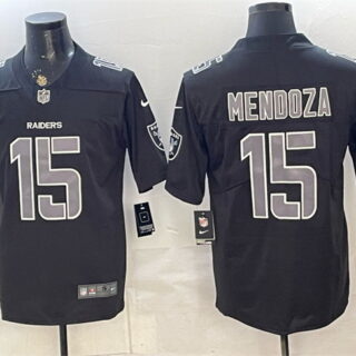 Men's Las Vegas Raiders #15 Fernando Mendoza Black Vapor Untouchable Limited Stitched Football Jersey