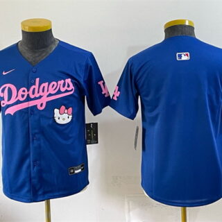 Youth Los Angeles Dodgers Blank Royal 2025 Hello Kitty Vapor Limited Stitched Baseball Jersey