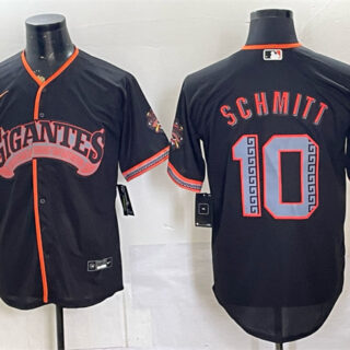 Men's San Francisco Giants #10 Casey Schmitt Black 2026 Alternate Stadium Stitched Baseball Jersey