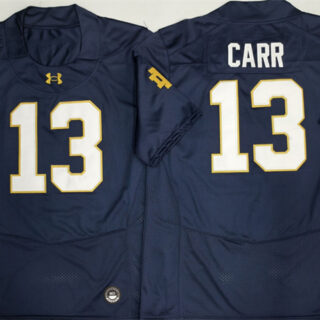 Men's Notre Dame Fighting Irish #13 CJ Carr Navy Limited Stitched Jersey