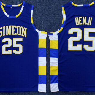 Men's Simeon Career Academy #25 Benji Royal Stitched Basketball Jersey