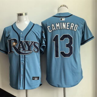 Men's Tampa Bay Rays #13 Junior Caminero Blue 2026 Limited Stitched Baseball Jersey
