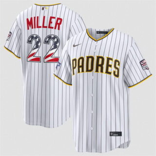 Men's San Diego Padres #22 Mason Miller White 2026 All-Star Edition Stars & Stripes Stadium Pick-A-Player Stitched Baseball Jersey