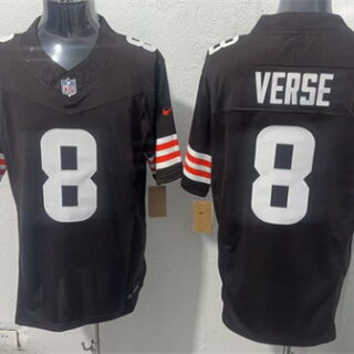 Men's Cleveland Browns #8 Jared Verse Brown 2026 Vapor Limited Stitched Football Jersey