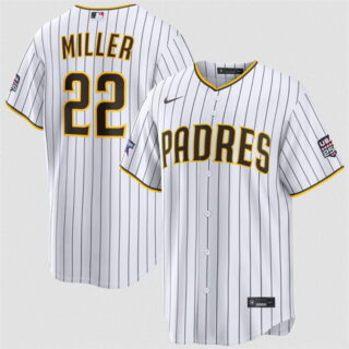 Men's San Diego Padres #22 Mason Miller White 2026 All-Star Game & USA 250 Patch Stitched Baseball Jersey