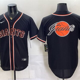 Men's San Francisco Giants Team Big Logo 2026 Fashion Replica Black Out Stitched Baseball Jerseys
