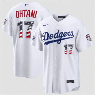 Men's Los Angeles Dodgers #17 Shohei Ohtani White 2026 All-Star Edition Stars & Stripes Stadium Pick-A-Player Stitched Baseball Jersey