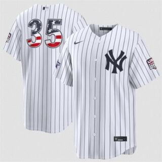Men's New York Yankees #35 Cody Bellinger White 2026 All-Star Edition Stars & Stripes Stadium Pick-A-Player Stitched Baseball Jersey