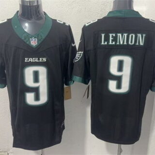 Men's Philadelphia Eagles #9 Makai Lemon Black 2026 F.U.S.E. Draft Vapor Untouchable Limited Stitched Football Jersey