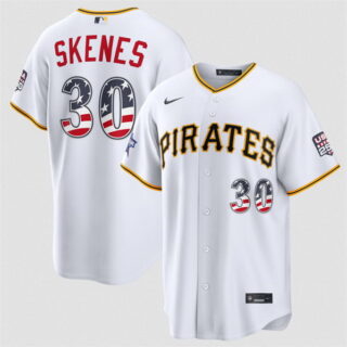 Men's Pittsburgh Pirates #30 Paul Skenes White 2026 All-Star Edition Stars & Stripes Stadium Pick-A-Player Stitched Baseball Jersey