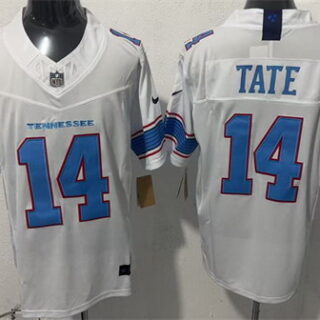 Men's Tennessee Titans #14 Carnell Tate White 2026 F.U.S.E. Vapor Limited Stitched Football Jersey