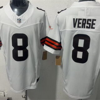 Men's Cleveland Browns #8 Jared Verse White 2026 Vapor Limited Stitched Football Jersey