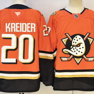 Men's Anaheim Ducks #20 Chris Kreider Orange 2026 Home Stitched Hockey Jersey