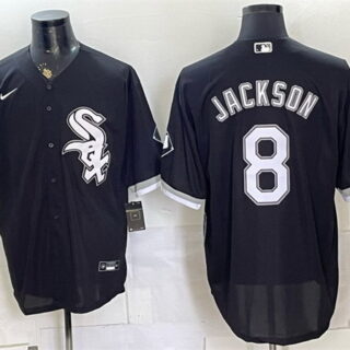 Men's Chicago White Sox #8 Bo Jackson Black Stitched Baseball Jersey