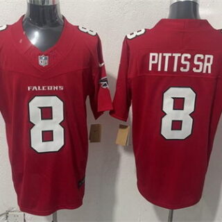 Men's Atlanta Falcons #8 Kyle Pitts Sr. Red 2026 New F.U.S.E. Vapor Untouchable Limited Stitched Football Jersey