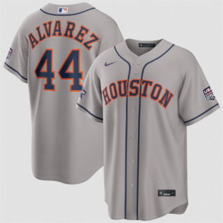 Men's Houston Astros #44 Yordan Alvarez Gray 2026 All-Star Game & USA 250 Patch Stitched Baseball Jersey