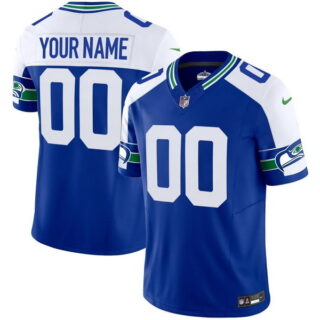 Custom Men's Seattle Seahawks Royal 2023 F.U.S.E. Throwback Jersey