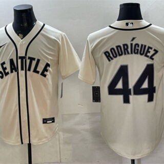 Men's Seattle Mariners #44 Julio Rodriguez Cream 50th Anniversary Alternate Stitched Baseball Jersey