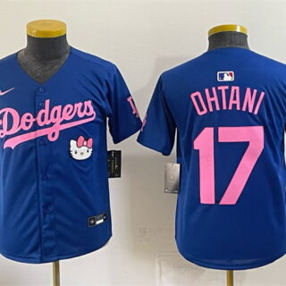 Youth Los Angeles Dodgers #17 Shohei Ohtani Royal 2025 Hello Kitty Vapor Limited Stitched Baseball Jersey