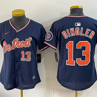 Youth Detroit Tigers #13 Dillon Dingler Navy 2026 Alternate Vapor Premier Limited Stitched Baseball Jersey