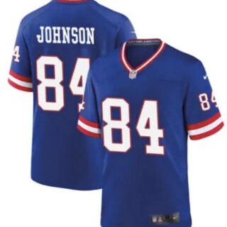 Men's New York Giants #84 Collin Johnson Royal Classic Stitched Jersey
